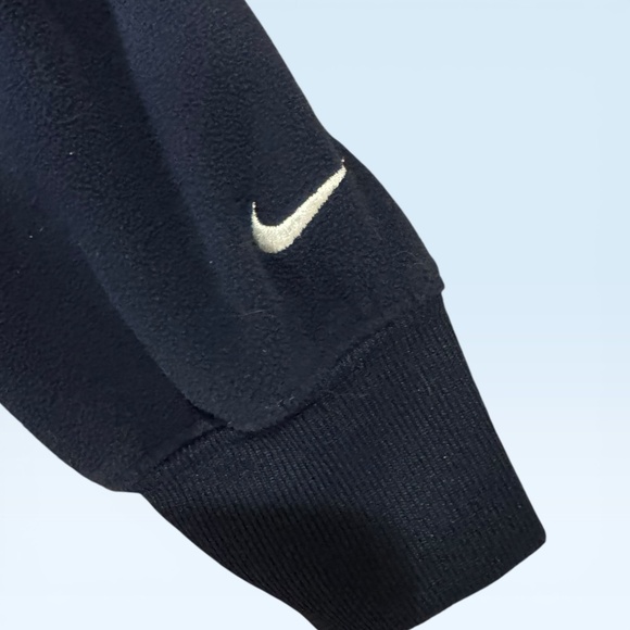 Nike Sweatshirt Women’s Medium Navy Fleece Crewneck Swoosh Athletic Sportwear - Picture 3 of 7